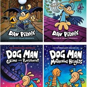 NEW SET! Sealed! Dog Man 4 Books Collection: Dog Man #7 - Dog Man #10